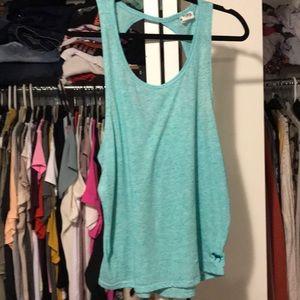 VS pink open back tank top